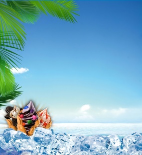 冰爽夏日海洋风背景图片